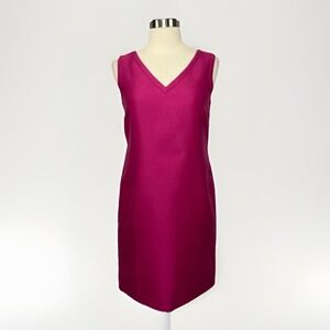 Talbots NWT 100% Silk Dress 6P Fuchsia Pink Sleeveless Party Graduation Wedding
